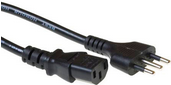 Bild von ACT AK5066 2.5m Netzstecker Typ L C13-Koppler Schwarz Stromkabel (AK5066)