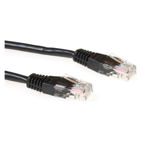 Bild von ACT Black 10 Meter U/UTP CAT6 Patchkabel mit RJ45 Steckern