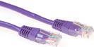 Bild von ACT Purple 10 meter U/UTP CAT5E patch cable with RJ45 connectors CAT5E U/UTP PURPLE 10.00M (U/UTP, CAT5e, 10 m), Netzwerkkabel
