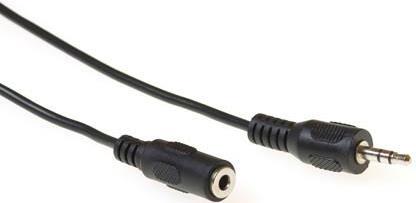 Bild von ACT 5 meter audio connection cable 1x 3,5 mmm jack male - 1x 3.5mm stereo jack female (5 m, 3.5mm Klinke (AUX)), Audio Kabel