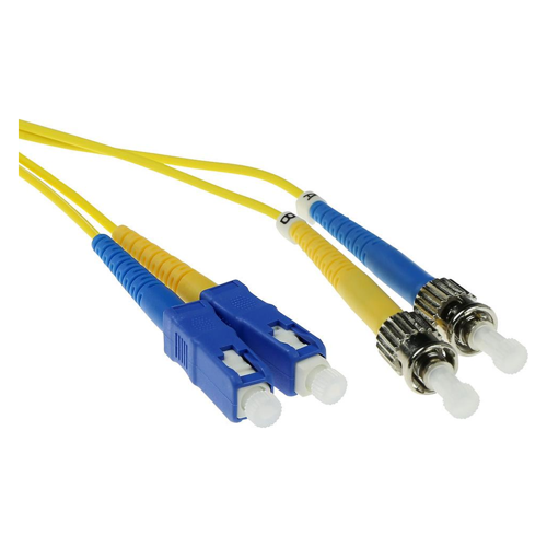 Bild von ACT 1 Meter LSZH Singlemode 9/125 OS2 Fiber Patchkabel mit SC und ST Steckern