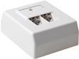 Bild von ACT Surface mounted box shielded 2 ports German Style CAT5E. Type: CAT5E Wall box c5e 2p shield german (Kabel), Elektronikzubehör + Gehäuse, Weiss