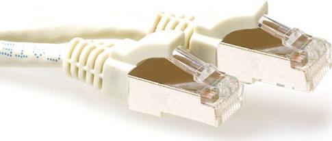 Bild von ACT Ivory 1 meter SFTP CAT6A patch cable snagless with RJ45 connectors. Cat6a s/ftp snagless iv 1.00m (FB6001)