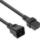 Bild von Iec Lock 230V connection cable C19 lockable  - C20 black 3.00 m (3 m), Stromkabel