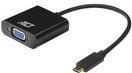 Bild von ACT USB-C to VGA female adapter (USB Typ-C, 15 cm), Data + Video Adapter, Schwarz