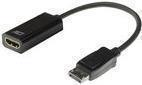 Bild von ACT AC7555 Videokabel-Adapter 0,15 m DisplayPort HDMI Typ A (Standard) Schwarz (0.15 m, DisplayPort), Video Kabel