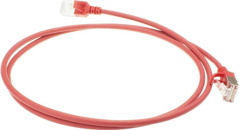 Bild von ACT Red 10 meter LSZH U/FTP CAT6A datacenter slimline patch cable snagless with RJ45 connectors (U/FTP, CAT6a, 10 m), Netzwerkkabel