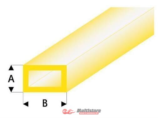 Bild von Krick RABOESCH ASA Rechteck Rohr transparent gelb 3x6x330 mm (5) / rb440-55-3