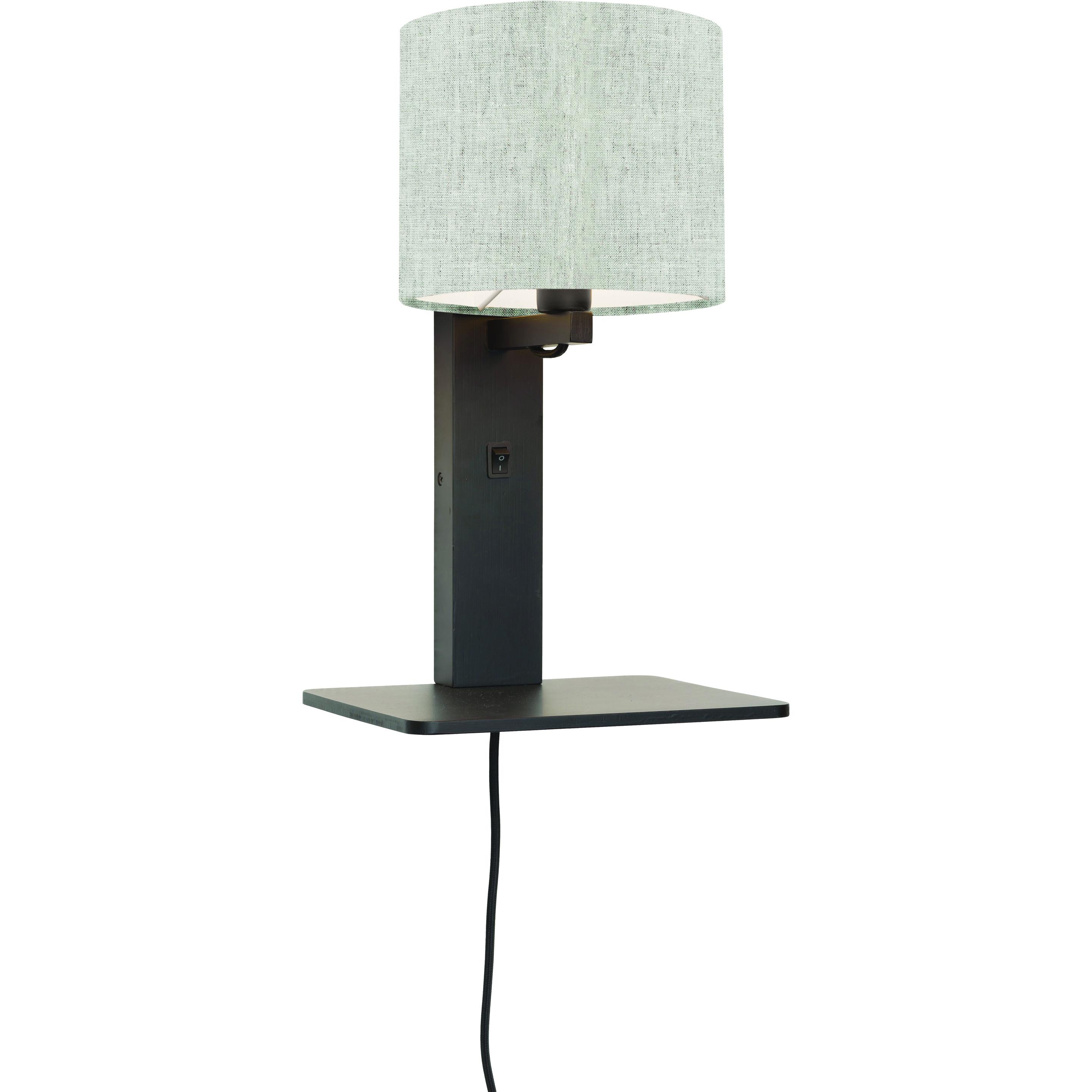 Bild von GOOD&MOJO Wandleuchte Wandlampe Andes Schwarz 18x15 Leichte Leinen