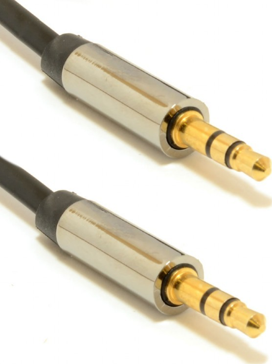 Bild von Gembird Cable CCAP-444-0.75M (Mini Jack M - Mini Jack M, 0,75m, black color) Audio-Kabel 3.5mm Schwarz (CCAP-444-0.75M)