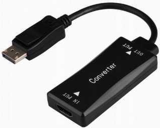Bild von GEMBIRD Aktive 4K 30Hz HDMI-Buchse mit DisplayPort-Stecker-Adapterkabel 0,15 m schwarz (A-HDMIF30-DPM-01)