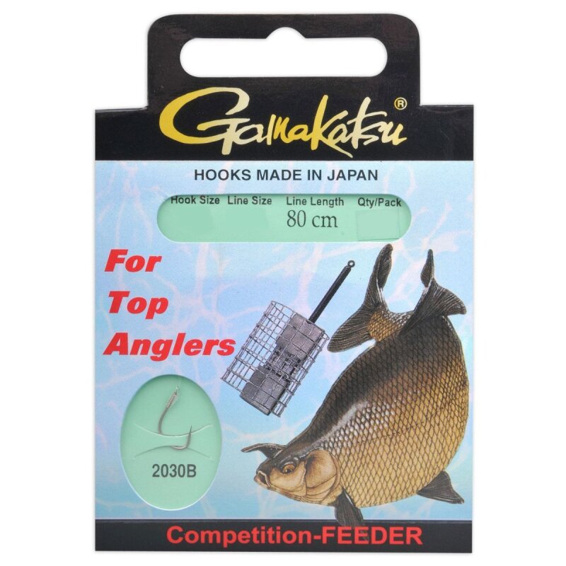 Bild von GAMAKATSU Hook Competition Brasse Feeder Strong 2030B Gr.12 80cm...