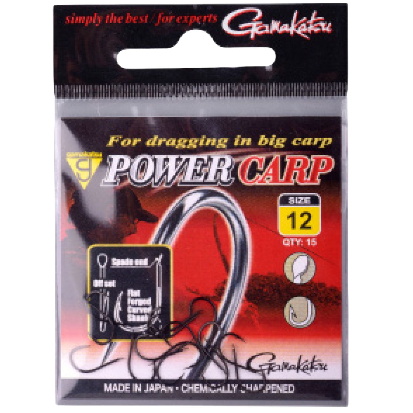Bild von Gamakatsu Power Carp Hooks - 15 Karpfenhaken