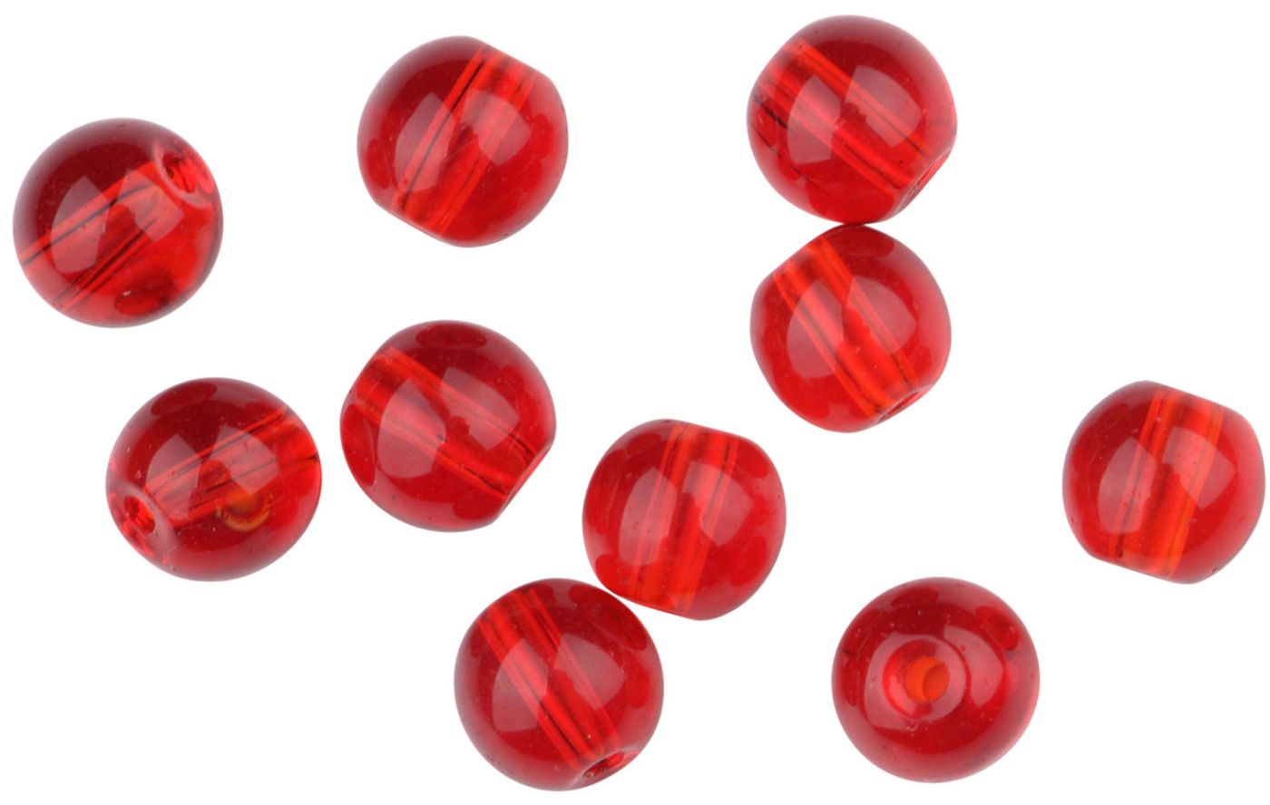 Bild von SPRO Kunstköder, Spro Round Smooth Glas Beads Glasperlen Texas & Carolina Red Ruby 8mm
