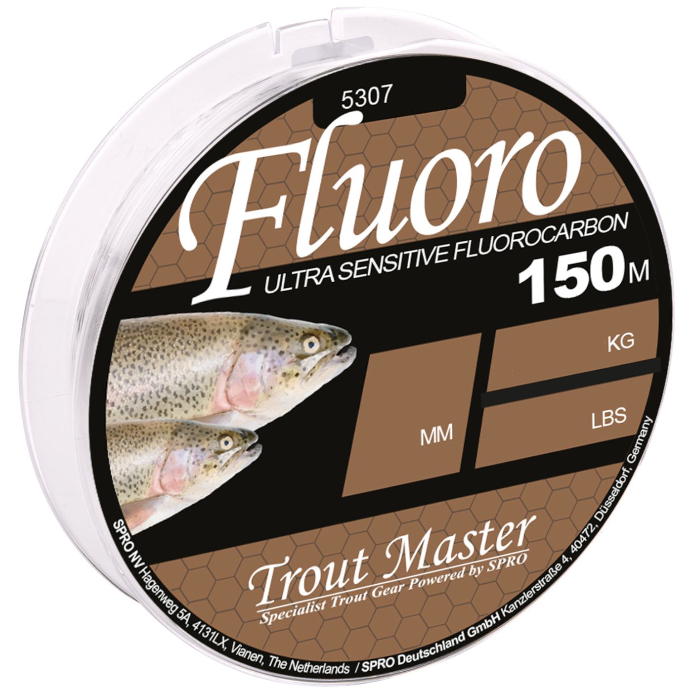 Bild von Trout Master Angelschnur Trout Master Fluoro Mainline - 150m Fluorocarbon Schnur, 0.18 m Länge, 0.18 mm Fadendurchmesser, (150-St)