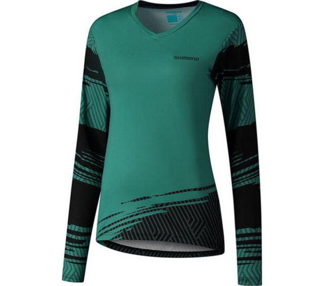 Bild von SHIMANO Saiko Langarmtrikot Damen Petrol Größe XXL 2022 Radtrikot langärmlig