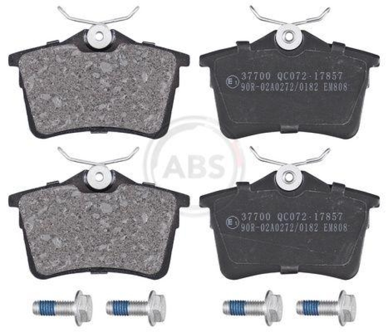 Bild von A.B.S. 37700 Bremsbelagsatz Bremsbeläge, Bremsklötze, Bremssteine ohne integrierten Verschleißsensor CITROËN: Berlingo, Berlingo II