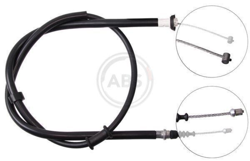 Bild von A.B.S. K16787 Handbremsseil Bremsseil, Seilzug Feststellbremse 1491 Scheibenbremse für Links-/Rechtslenker FIAT: Panda II Hatchback, 500 Hatchback