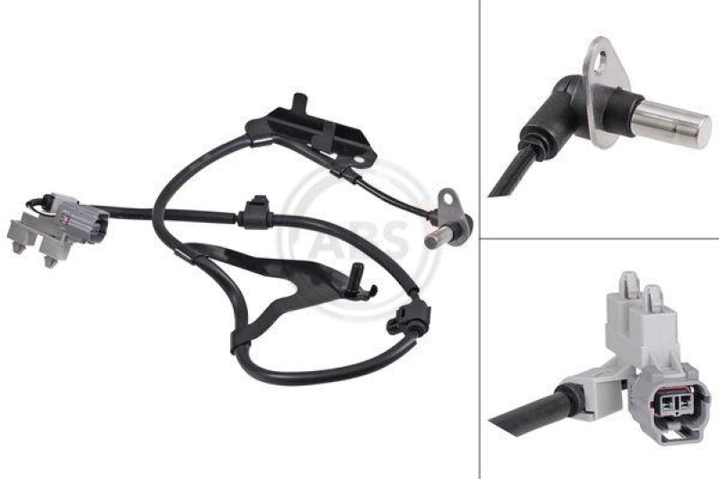 Bild von A.B.S. 30024 ABS Sensor Drehzahlsensor, Raddrehzahl Sensor, Drehzahlgeber aktiver Sensor 865 930 27 grau ISUZU: D-Max II Pickup