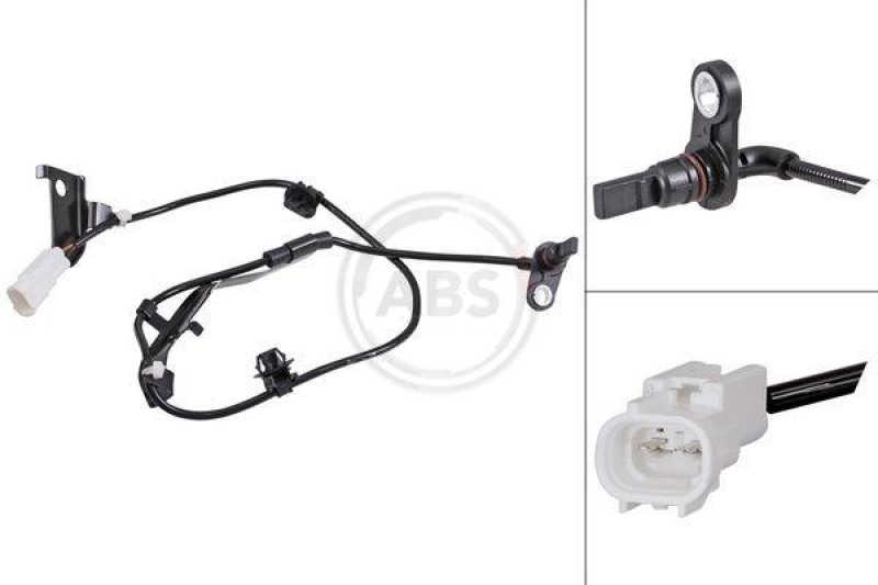 Bild von A.B.S. 32011 ABS Sensor Drehzahlsensor, Raddrehzahl Sensor, Drehzahlgeber aktiver Sensor 680 760 28 weiß