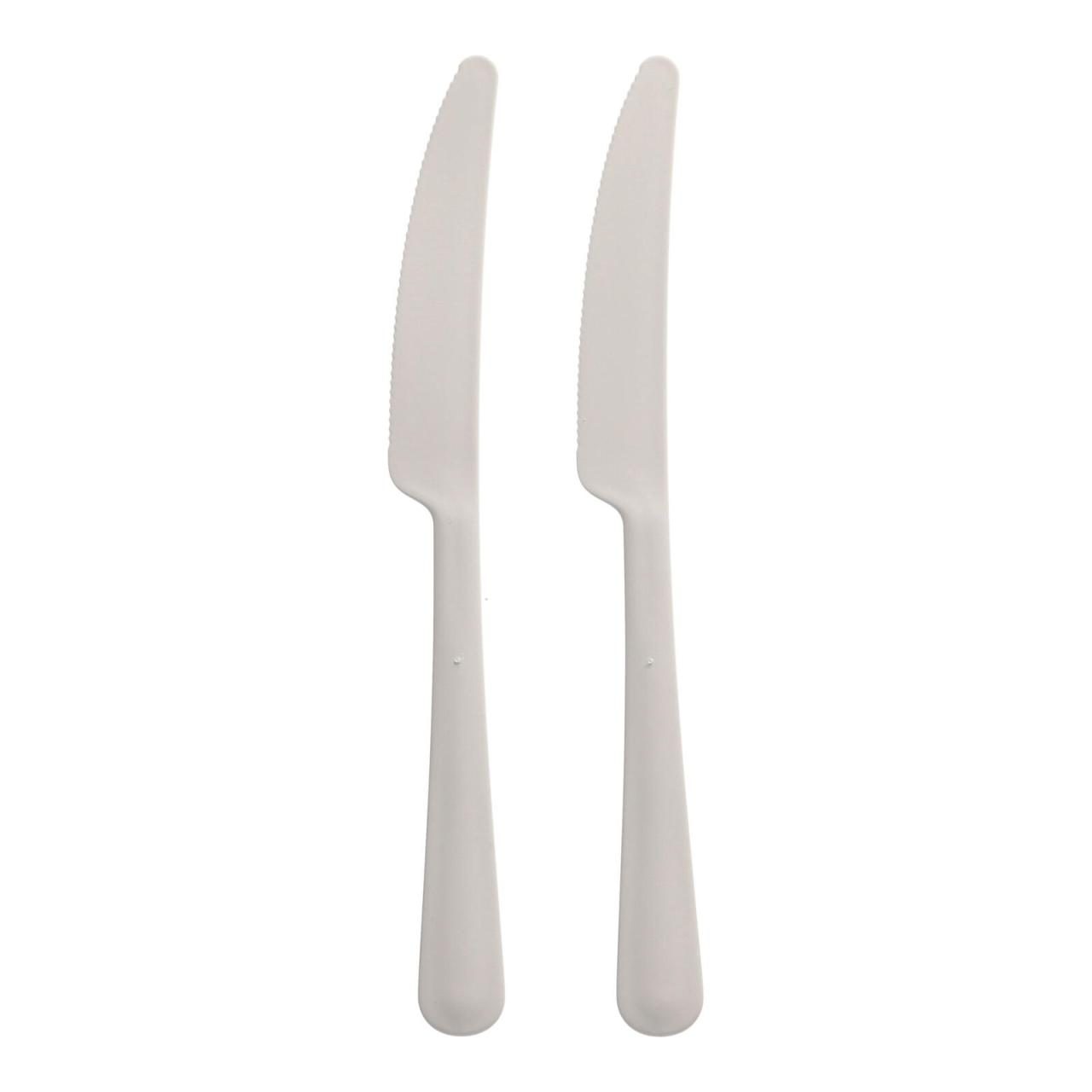 Bild von PAPSTAR Einwegbesteck-Set 10 Mehrweg-Messer PP-MF 19,7cm weiß, Polypropylen mit 30% mineralischen Füllern (PP-MF)