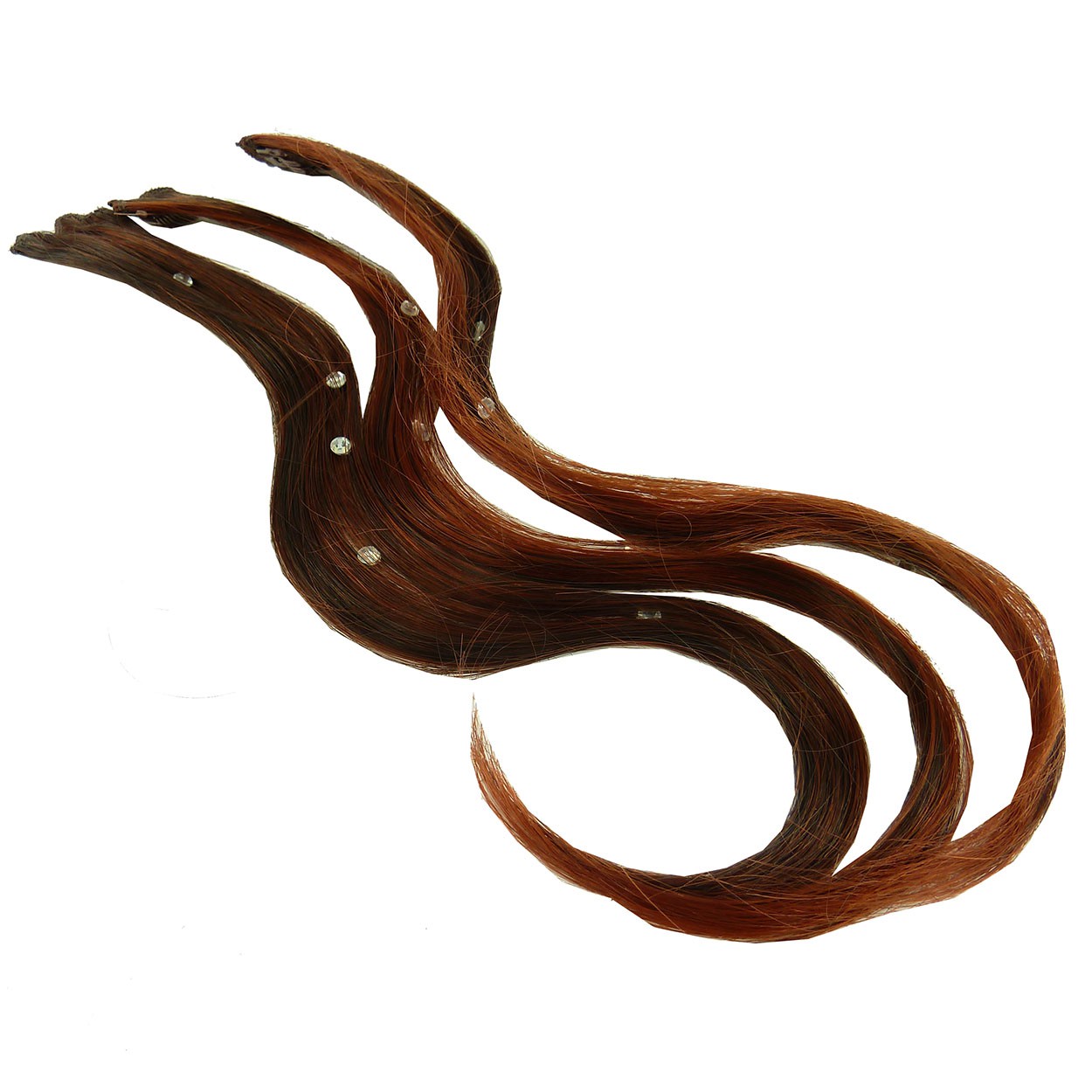 Bild von Balmain Color Accents Strass Extensions 3x30cm Haar Styling Clips Farb Auswahl - Wild Fire