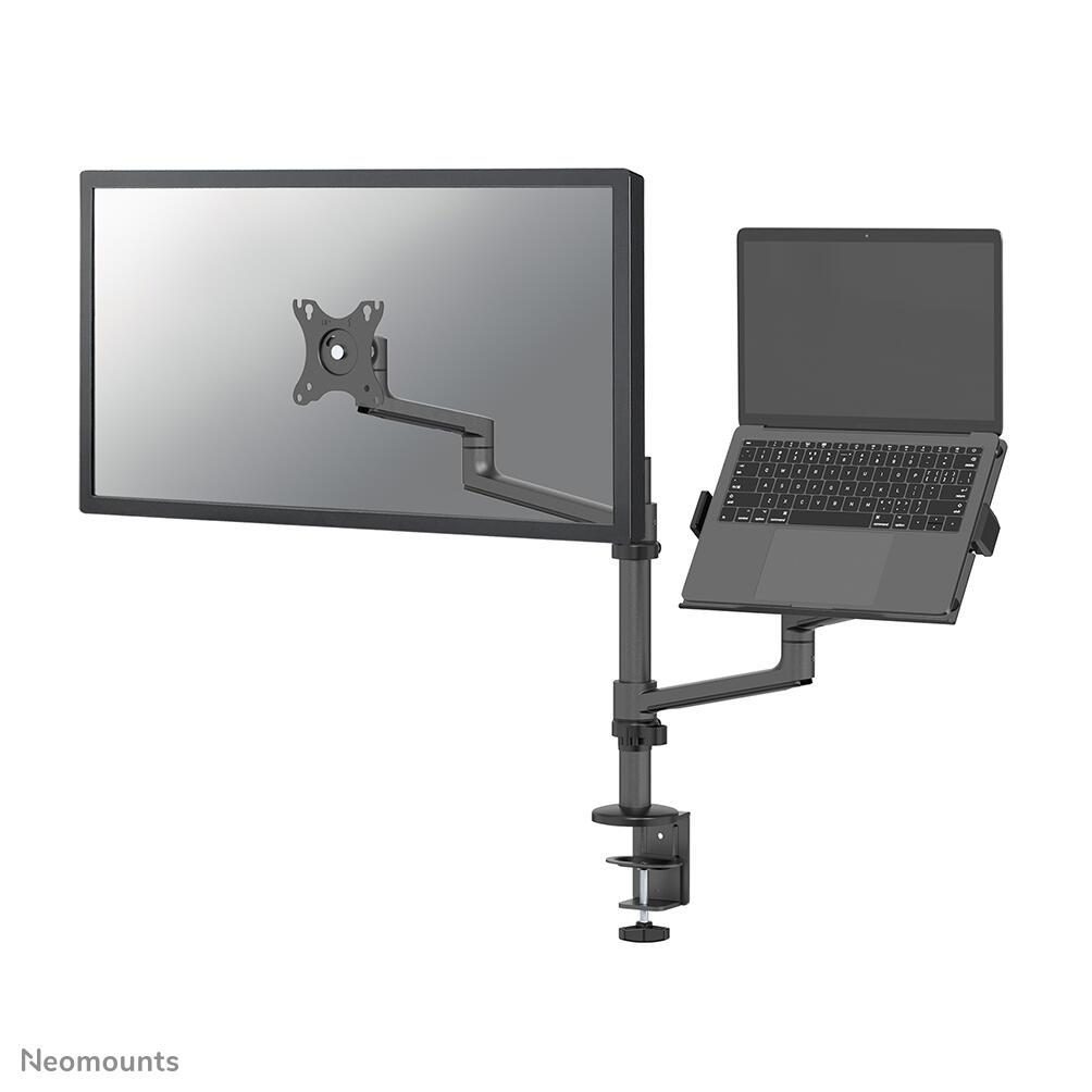Bild von Neomounts DS20-425BL2 - Befestigungskit (Spannbefestigung fÃ¼r Tisch, Tisch-KabeldurchfÃ¼hrung, Notebook-Ablage, Monitorarm, VESA-Adapter, Notebookschacht-Arm) - vollbeweglicher einstellbarer Arm - fÃ¼r LCD-Display/Notebook - Stahl - Schwarz