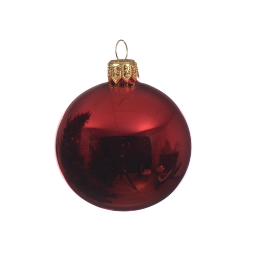 Bild von Elegante Christbaumkugeln in Rot – 4er Set