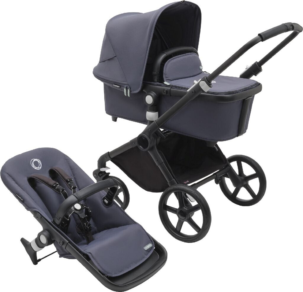 Bild von BUGABOO - Cub Kinderwagen mit Liegewanne und Sitz CORE (SCHWARZ / STURMBLAU)