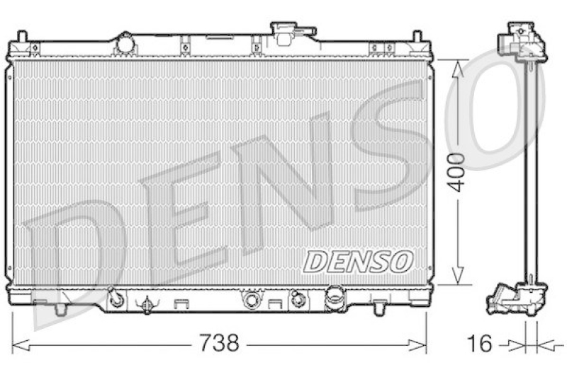 Bild von DENSO Kühler, Motorkühlung  für VAUXHALL OPEL 1300148 52459347 DRM20015