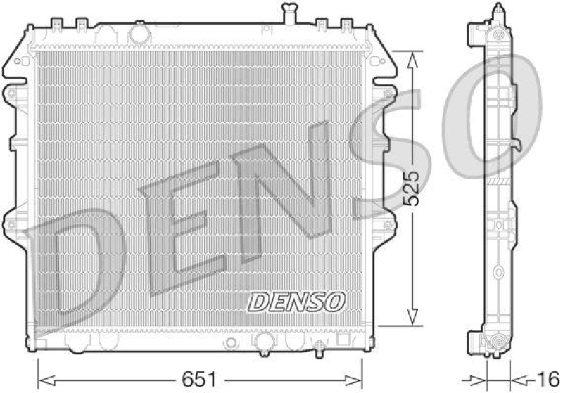 Bild von DENSO DCN46015 Klimakondensator Kondensator, Klimakühler, Kondensator Klimaanlage mit Trockner R134a