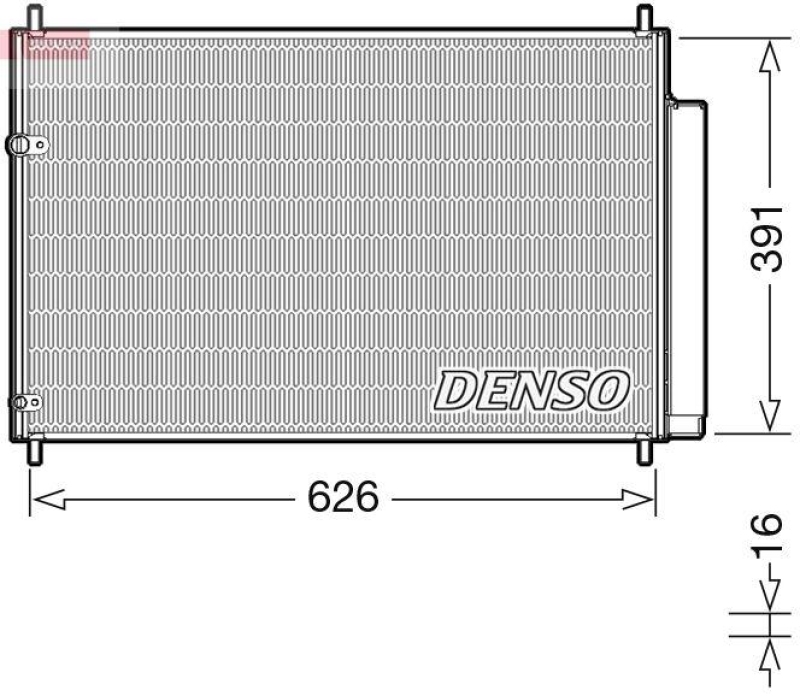 Bild von DENSO DCN50041 Klimakondensator Kondensator, Klimakühler, Kondensator Klimaanlage mit Trockner R134a TOYOTA: Avensis III Estate
