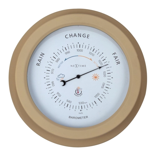 Bild von NeXtime Barometer Orchid Ø 22 cm – Stilvolle Wetterstation für den Garten