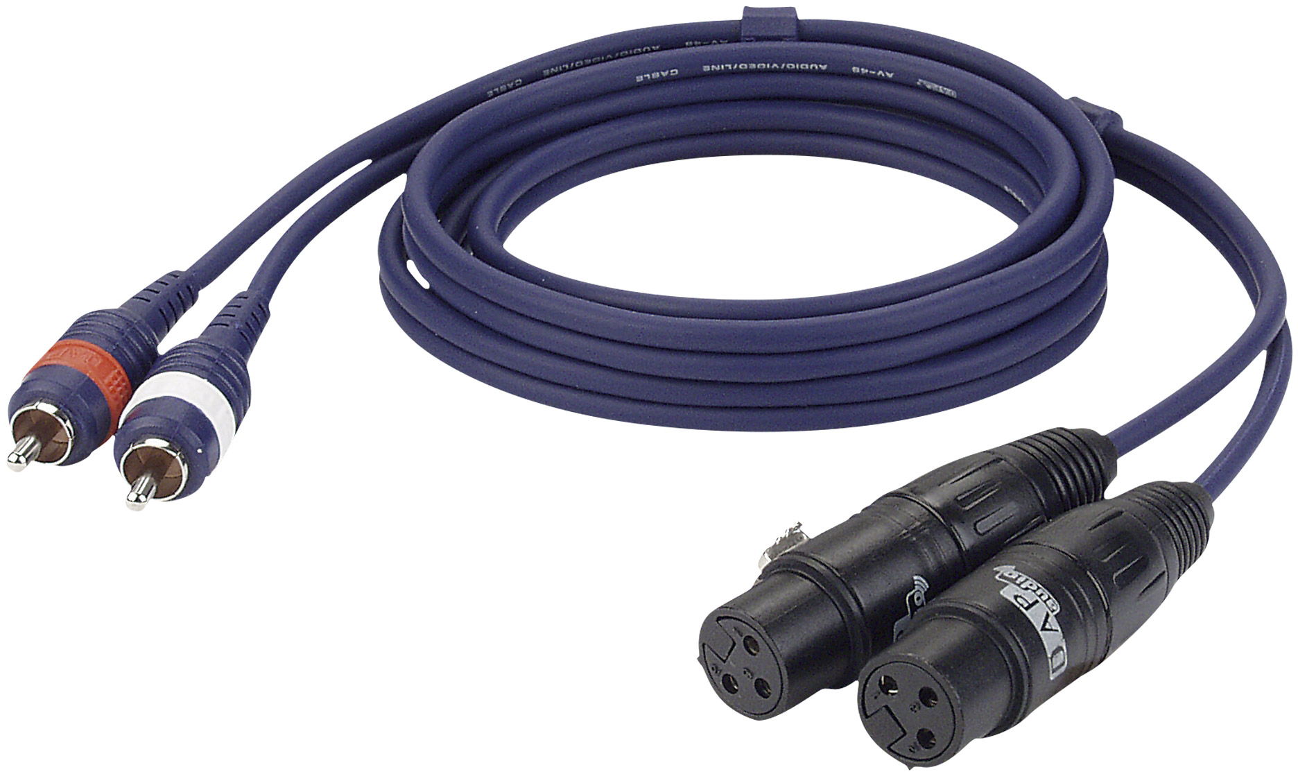 Bild von DAP-Audio FL25 – 2 Cinch-Stecker L/R auf 2 XLR/F 3P, 3 m