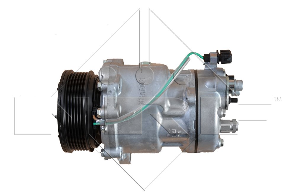 Bild von NRF 32065 Kompressor Klimakompressor, Klimaanlage Kompressor, Kompressor, Klimaanlage SD6V12 12 PAG 46 mit PAG-Kompressoröl, mit Dichtring