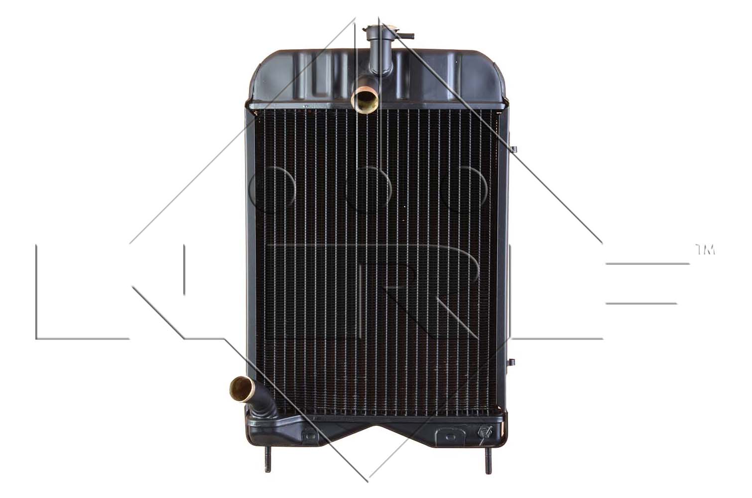 Bild von NRF 52145 Kühler, Motorkühlung Kühler, Wasserkühler, Autokühler Aluminium 470 385 59 mit Kappe Kühlrippen gelötet