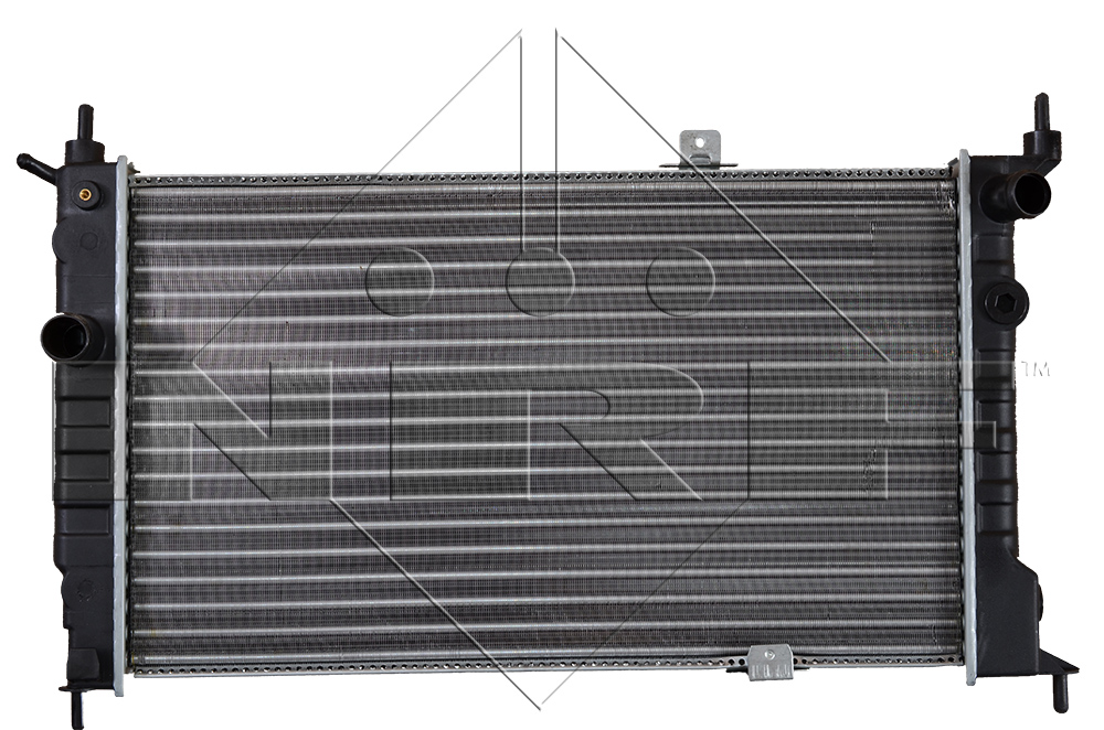 Bild von NRF 52204 Kühler, Motorkühlung Kühler, Wasserkühler, Autokühler Aluminium 590 349 34 Kühlrippen mechanisch gefügt OPEL: Astra F Saloon