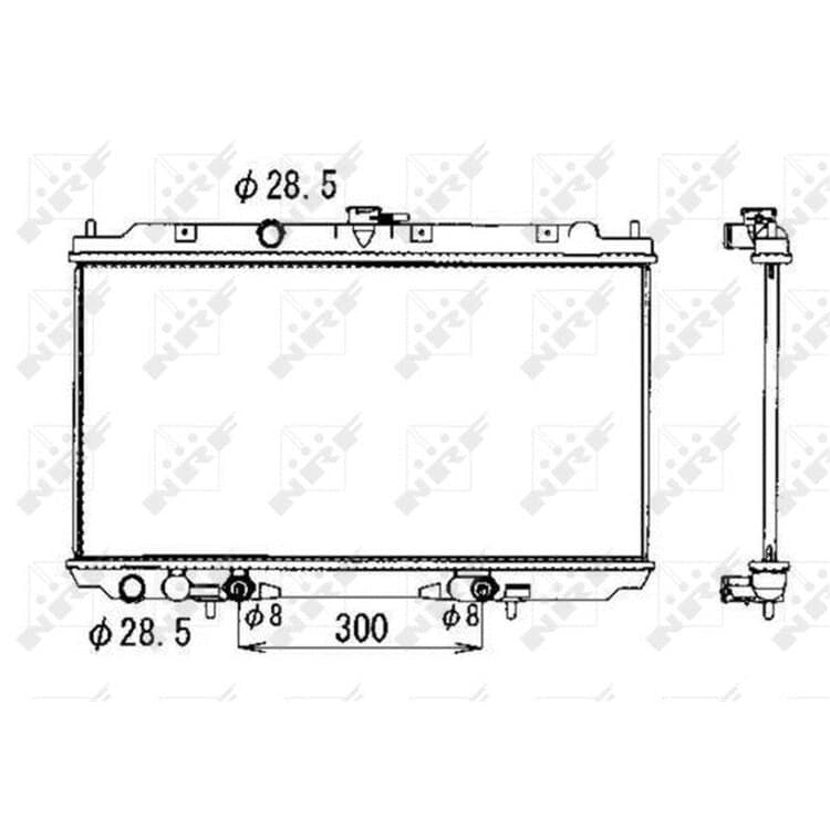Bild von NRF 53390 Kühler, Motorkühlung Kühler, Wasserkühler, Autokühler Aluminium 692 360 16 Kühlrippen gelötet