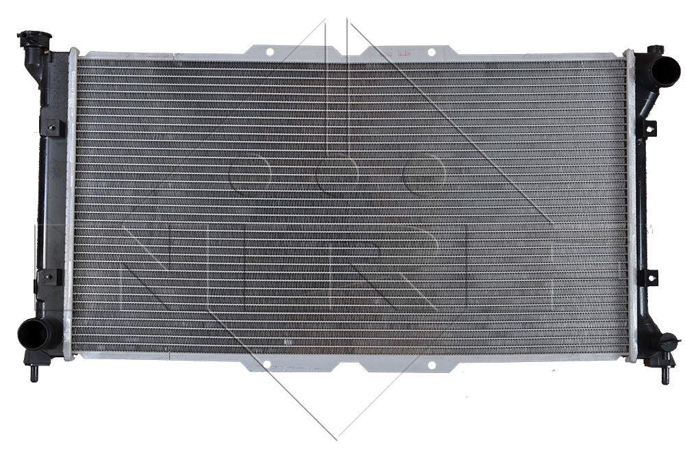 Bild von NRF 53512 Kühler, Motorkühlung Kühler, Wasserkühler, Autokühler Aluminium 670 358 16 mit Befestigungsmaterial Kühlrippen gelötet