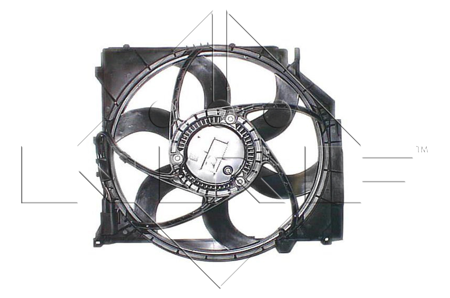 Bild von NRF 47216 Lüfter Elektrolüfter, Hochleistungslüfter, Motorgebläse 488 12 400 mit Kühlerlüfterrahmen (Zarge), bürstenloser Motor mit Steuergerät