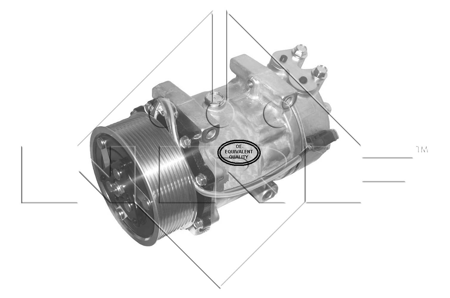 Bild von NRF EASY FIT 32705 Kompressor Klimakompressor, Klimaanlage Kompressor, Kompressor, Klimaanlage SD7H15 24 PAG 46 mit PAG-Kompressoröl, mit Dichtring