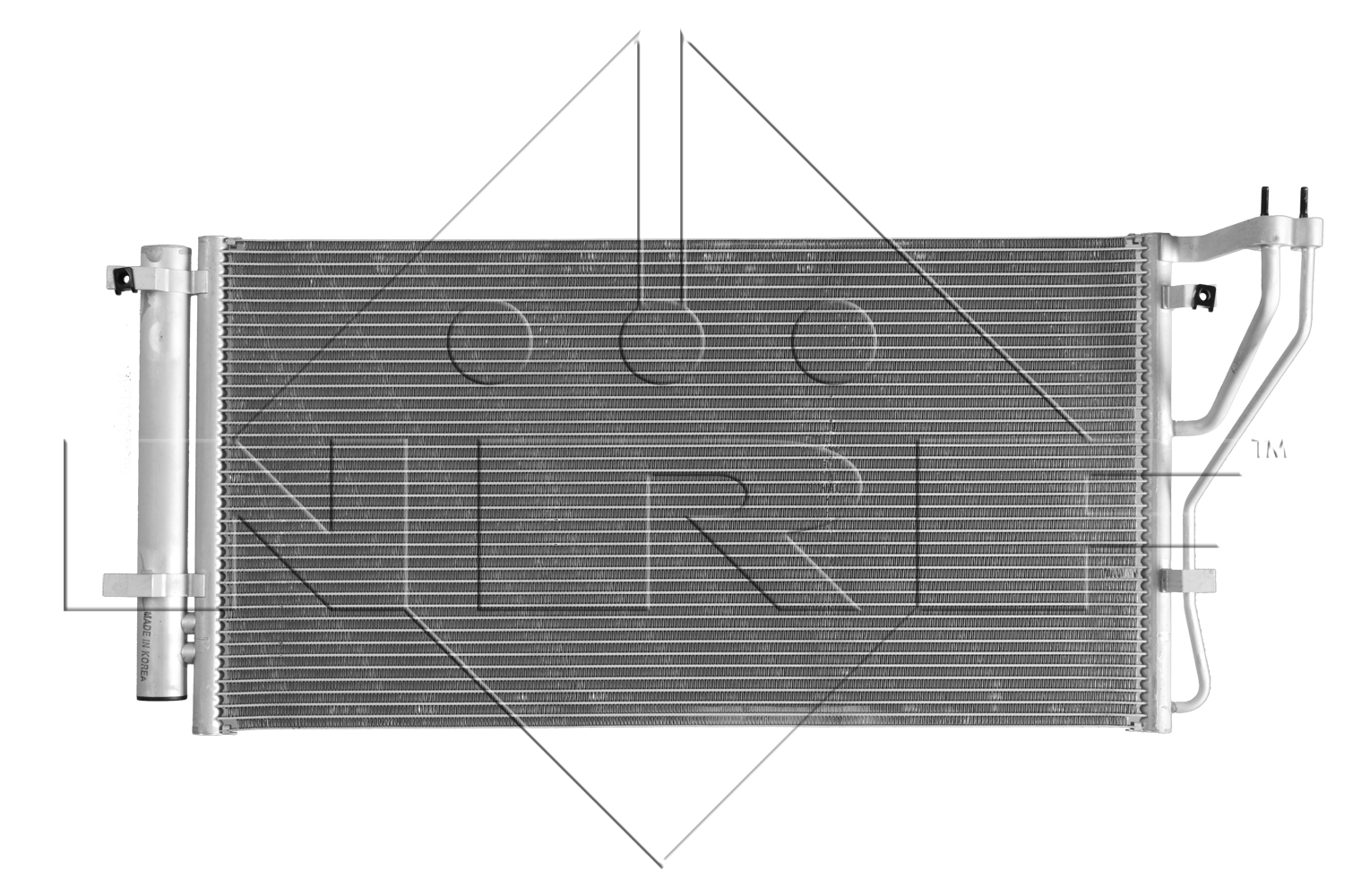 Bild von NRF 35980 Klimakondensator Kondensator, Klimakühler, Kondensator Klimaanlage mit Trockner, mit Dichtring EASY FIT 12,9 8,5 Aluminium 645