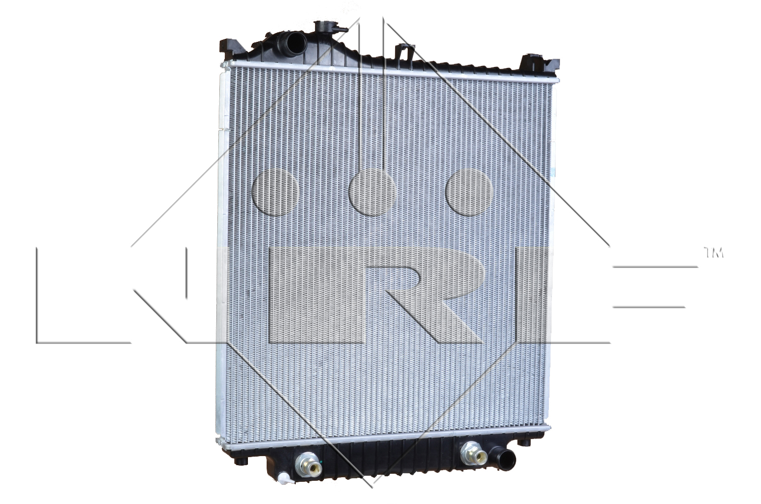 Bild von NRF EASY FIT 56032 Kühler, Motorkühlung Kühler, Wasserkühler, Autokühler Aluminium 610 595 33 mit Adapter Kühlrippen gelötet