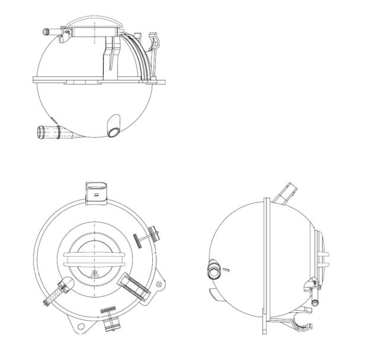 Bild von NRF Ausgleichsbehälter EASY FIT mit Kappe 454082 Kühlwasserbehälter,Kühlflüssigkeitsbehälter VW,AUDI,SKODA,Golf V Schrägheck (1K1),TOURAN (1T1, 1T2)