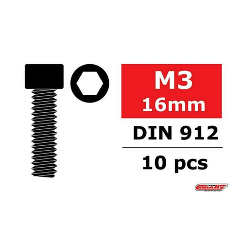 Bild von Team Corally Modellbausatz Steel Screws M3 x 16mm Hex Socket Head