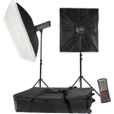 Bild von Falcon Eyes Studioblitz Set TFK-2400L mit LCD-Schirm (400 W, Set), Studioblitz, Schwarz