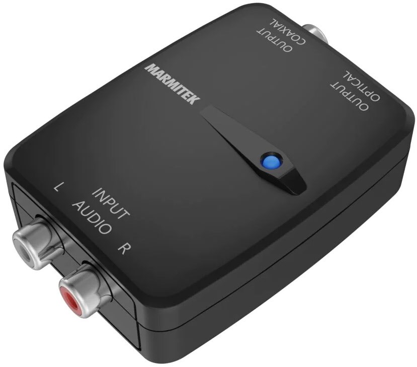 Bild von Marmitek Connect AD12 Audio Converter, Stereo / Digital, PCM (Analog -> Digital), Audio Adapter, Schwarz