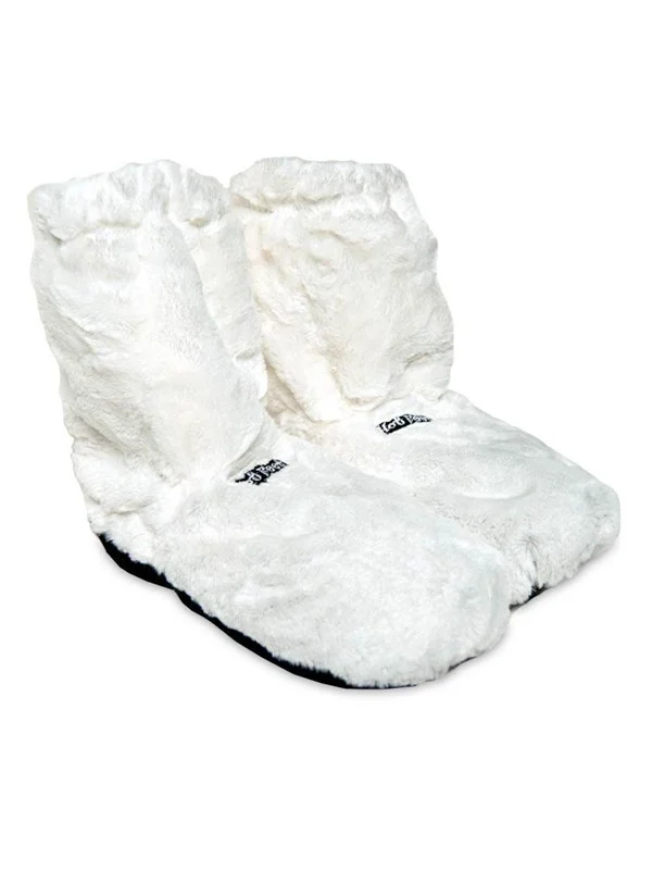 Bild von Northix - Hot Boots Deluxe, beheizbare Hausschuhe - Weiß