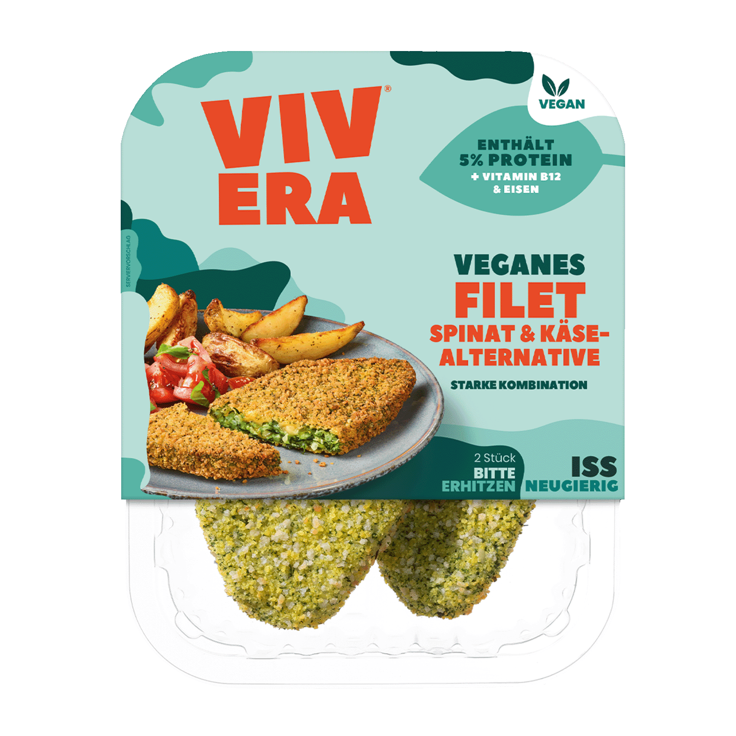 Bild von Veganes Filet Spinat &amp, Käsealternative, 200g