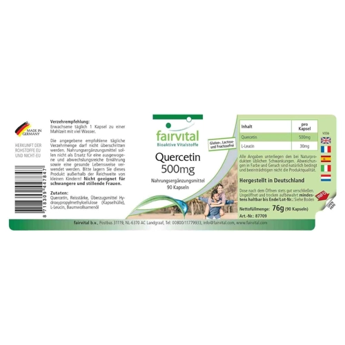Bild von Quercetin 500mg (90 Kapseln)